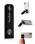 An image showing the Flickstick as a phone stand and selfie stick